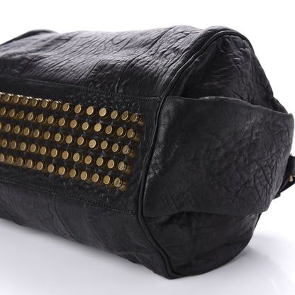 Alexander Wang Pebbled Lambskin Rocco Black Antique Brass Hardware 7 of 9
