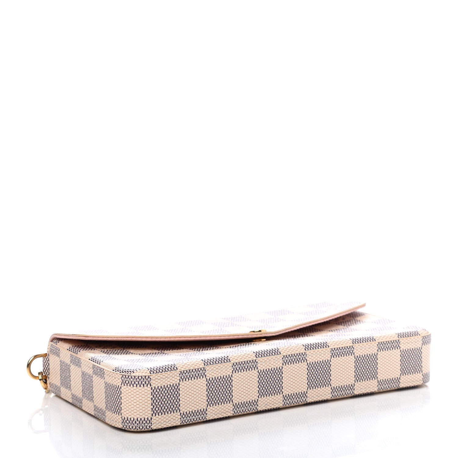 Louis Vuitton Damier Azur Pochette Felicie Chain Wallet Rose Ballerine 3 of 4