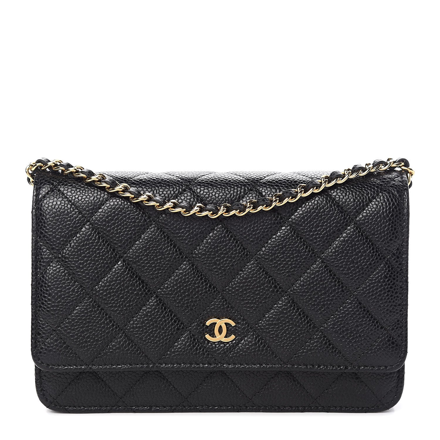 Chanel Caviar Quilted Wallet On Chain WOC Black 1 of 12