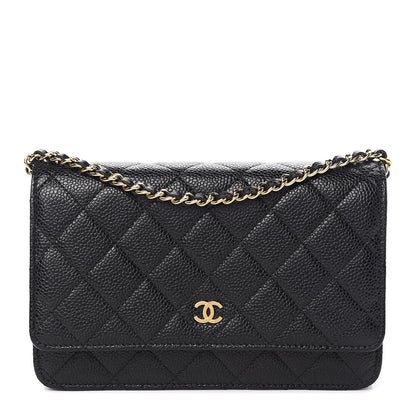 Chanel Caviar Quilted Wallet On Chain WOC Black 1 of 12