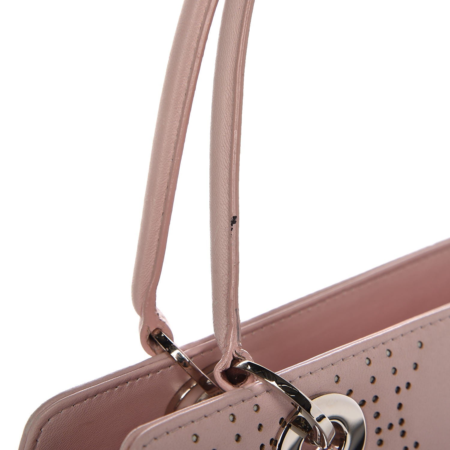Christian Dior Calfskin Cannage Perforated East West Lady Dior Pink 8 of 11