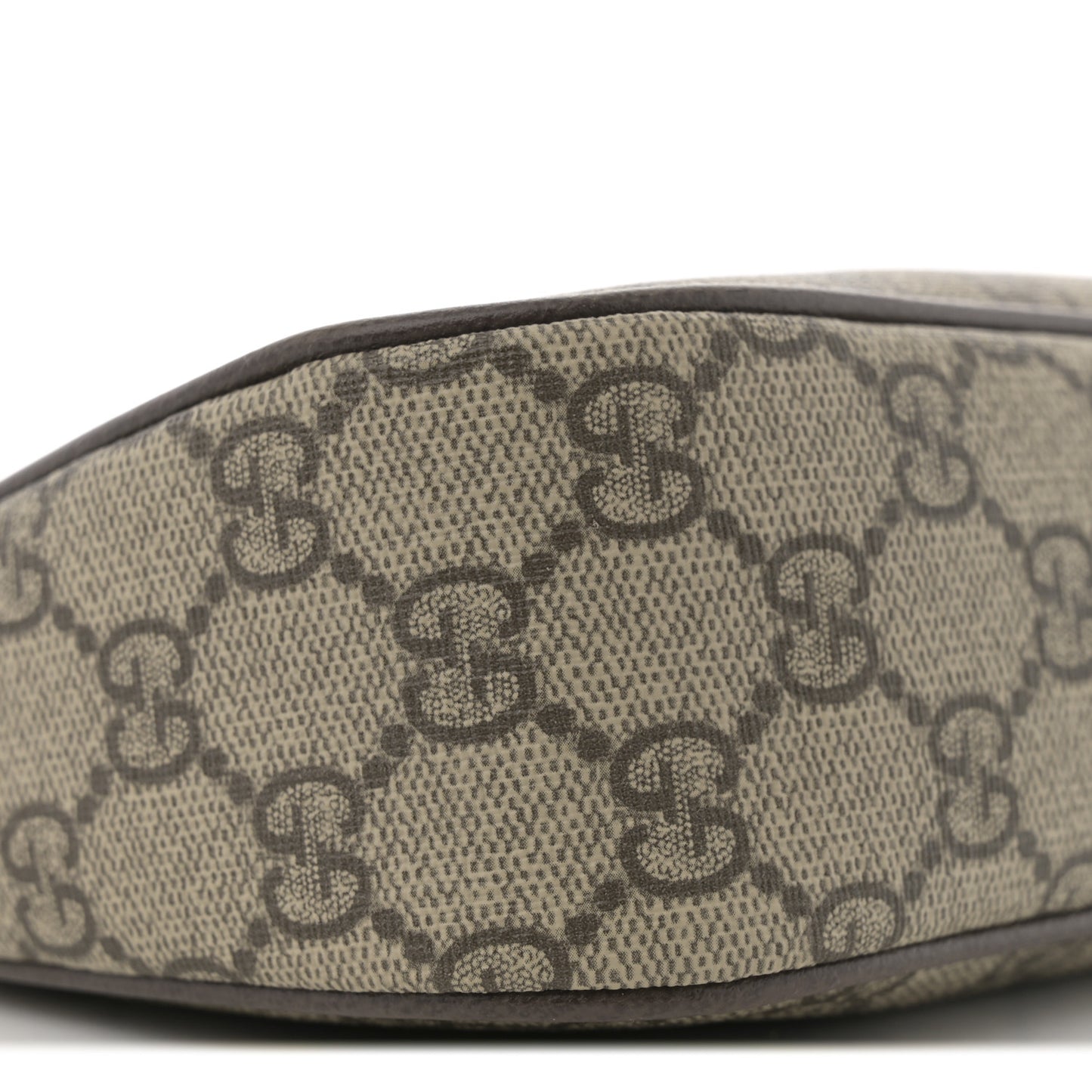 GG Supreme Monogram Textured Dollar Calfskin Small Ophidia Hobo Beige Ebony New Acero