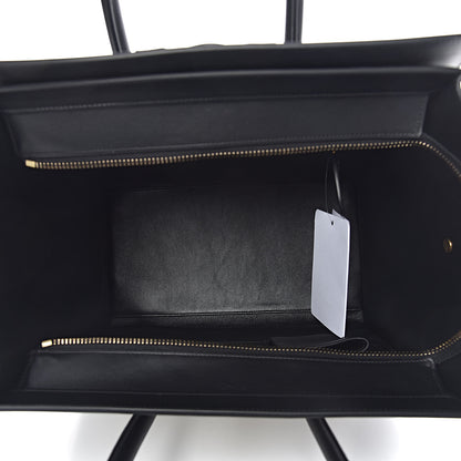 Celine Bullhide Calfskin Mini Bi-Color Luggage Black White 5 of 17