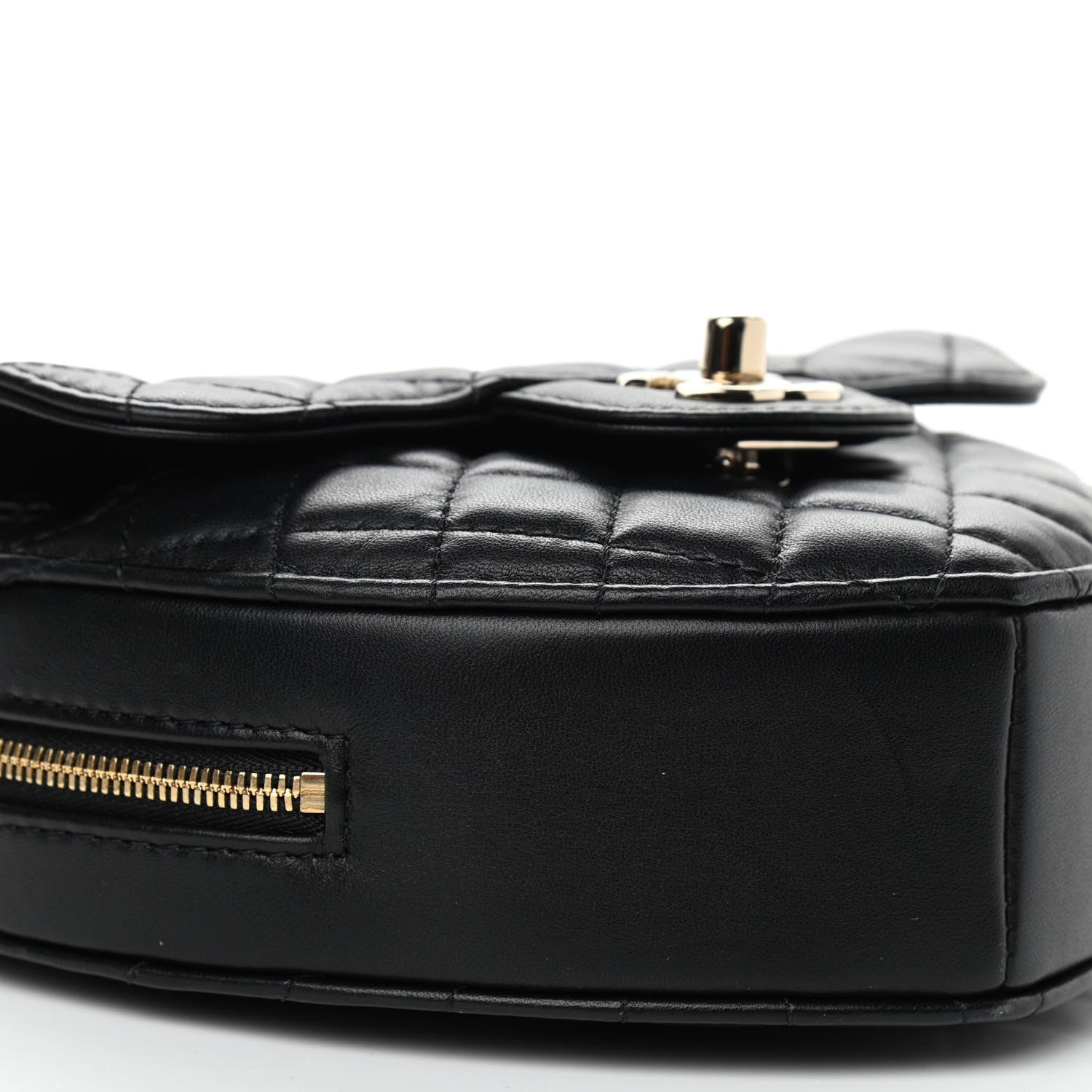 Chanel Lambskin Quilted CC In Love Heart Bag Black 9 of 10