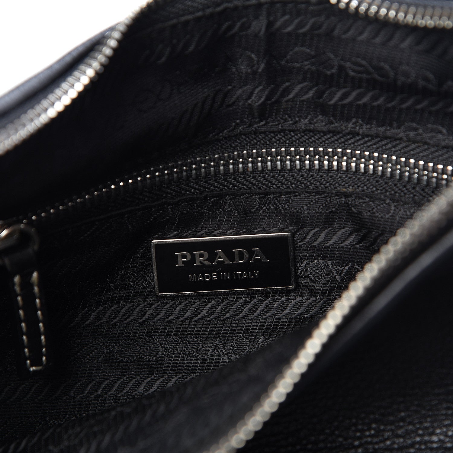 Prada Vitello Daino Box Shoulder Bag Black 6 of 16