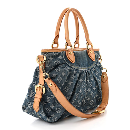 Louis Vuitton LOUIS VUITTON Denim Neo Cabby MM Blue 2 of 13