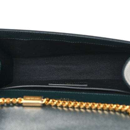 Saint Laurent Grain De Poudre Small Monogram Kate Satchel Teal Green 5 of 9