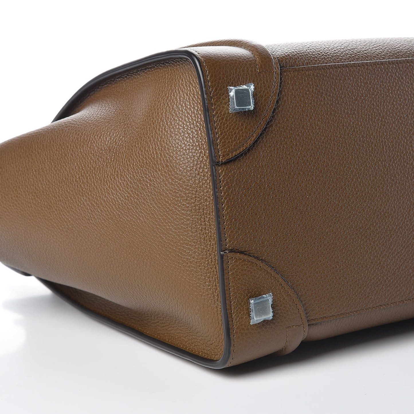 Drummed Calfskin Mini Luggage Moss Green