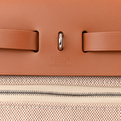 Hermes Vache Hunter Criss Viking Herbag Zip Retourne 31 PM Ecru Beige Naturel 7 of 13