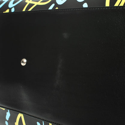 Gucci Calfskin GucciGhost Print Duffle Black New Acquamarine 10 of 11