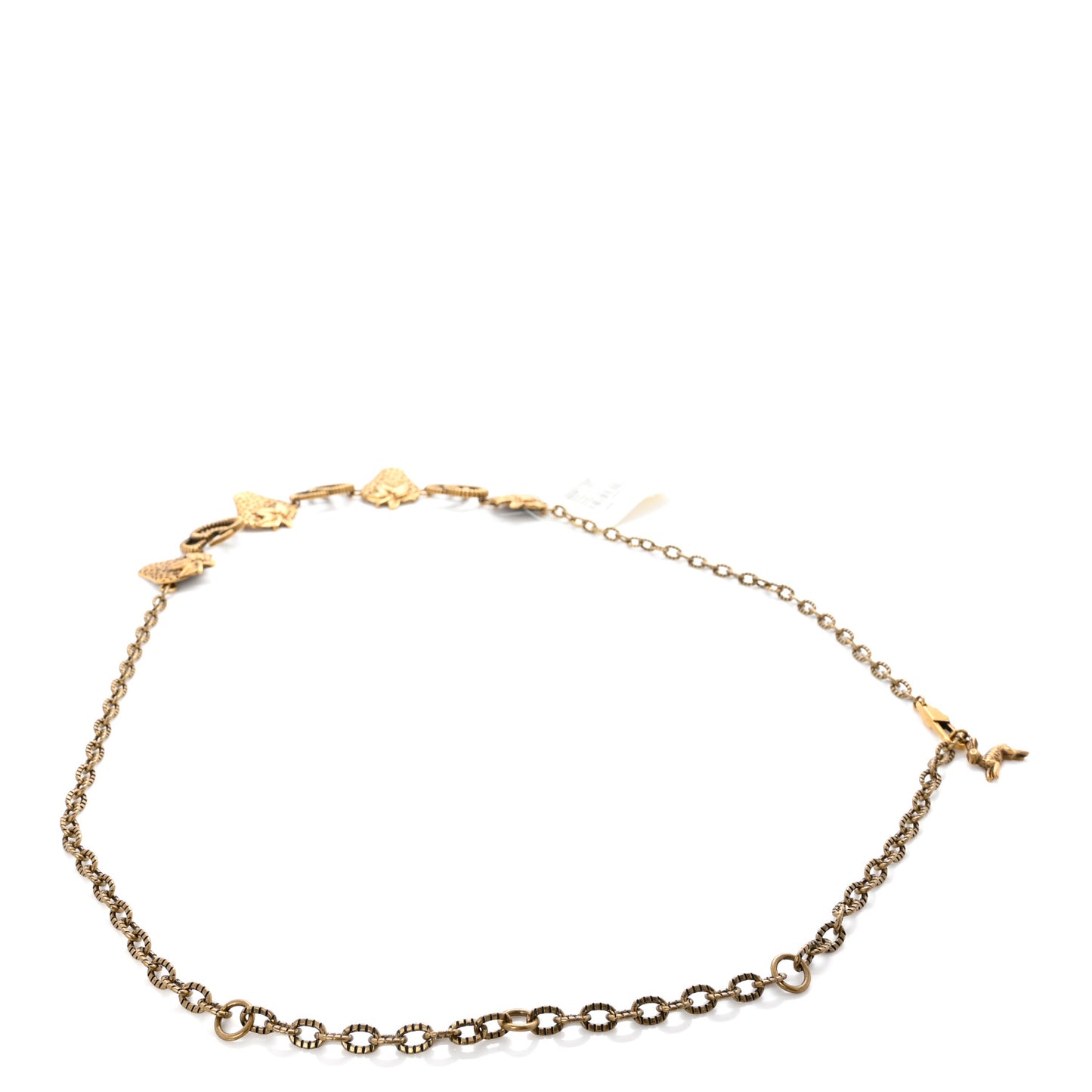 Brass Strawberry GG Chain Belt Gold