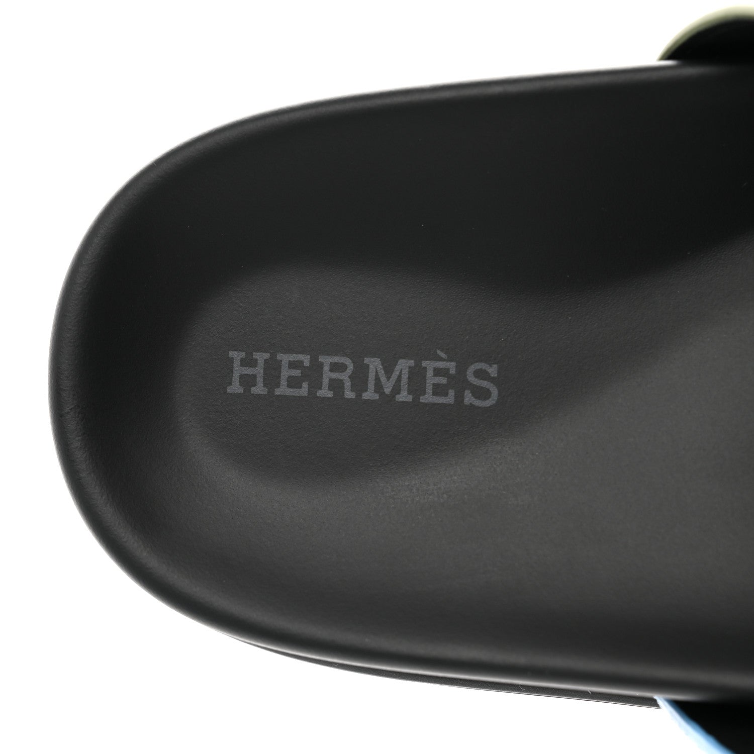 Hermes Suede Goatskin Womens Chypre Sandals 37 Bleu Cameo Vert 7 of 9