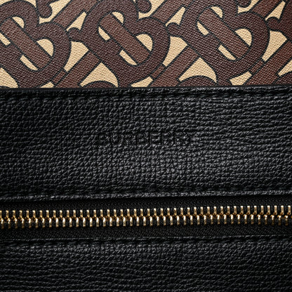 Burberry Calfskin TB Motif Embossed Medium Tote Black 6 of 13