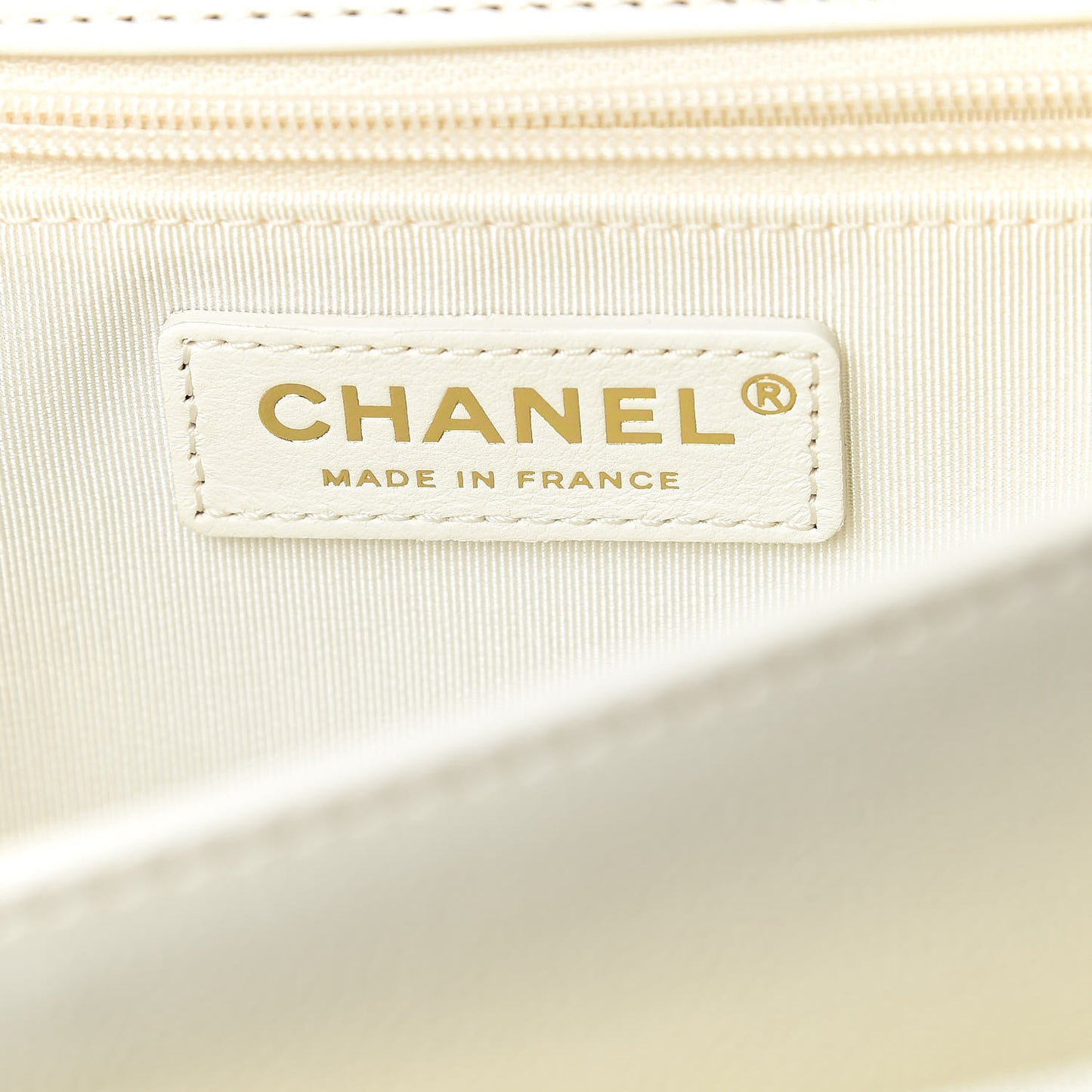 Iridescent Calfskin Smart Pocket Flap Bag White