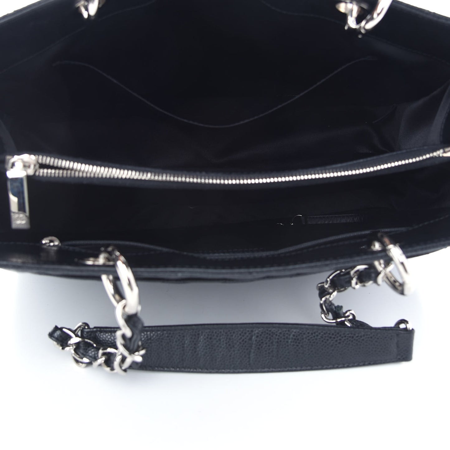 Caviar Quilted Grand Shopping Tote GST Black