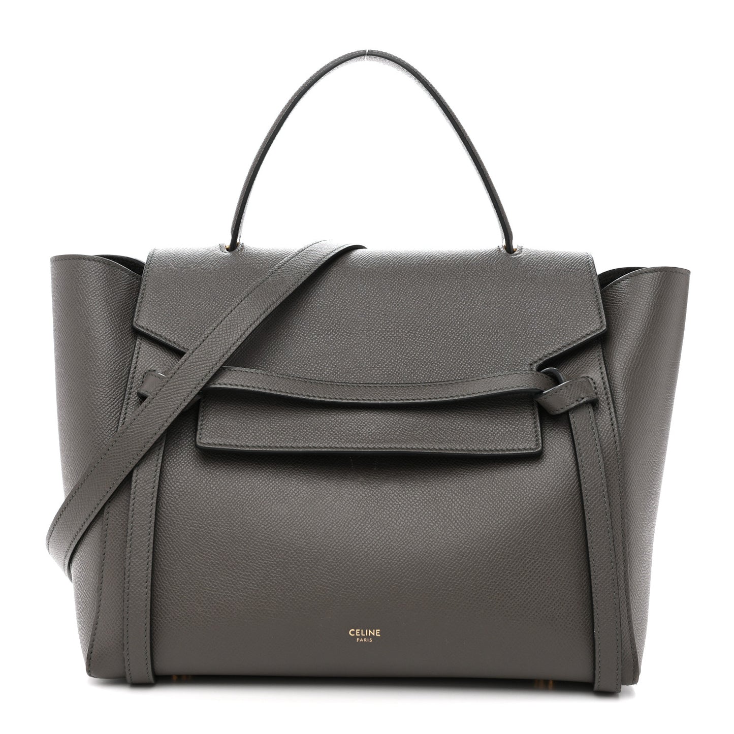 Grained Calfskin Mini Belt Bag Grey