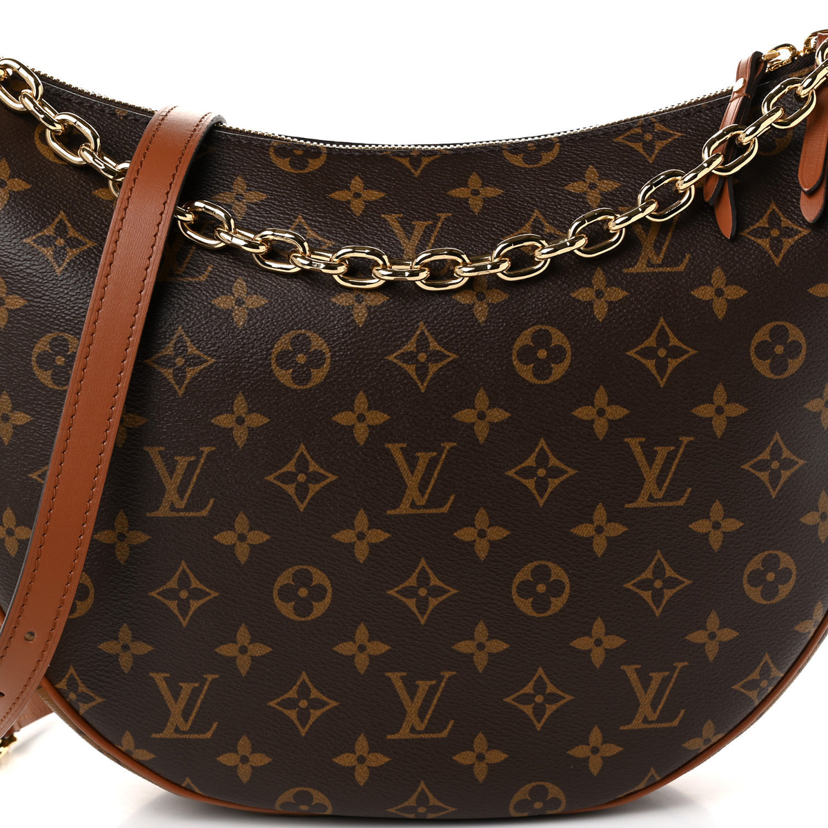 Reverse Monogram Loop Hobo