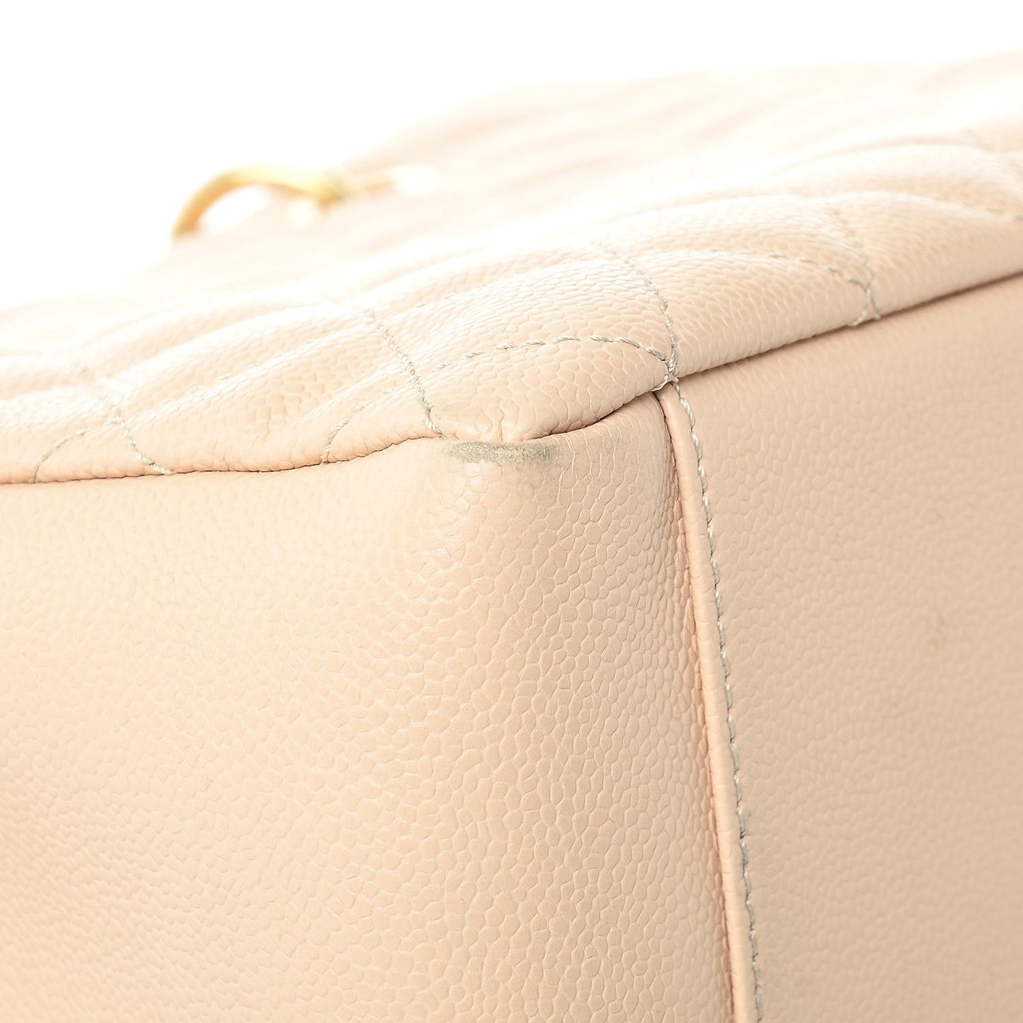 Caviar Quilted Grand Shopping Tote GST Beige Clair