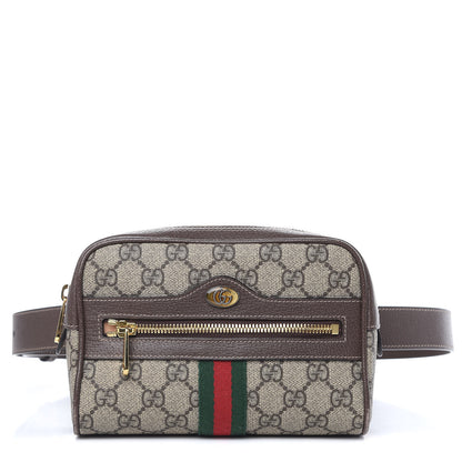 Gucci GG Supreme Monogram Web Small Ophidia Belt Bag 95 38 Dark Brown 1 of 9