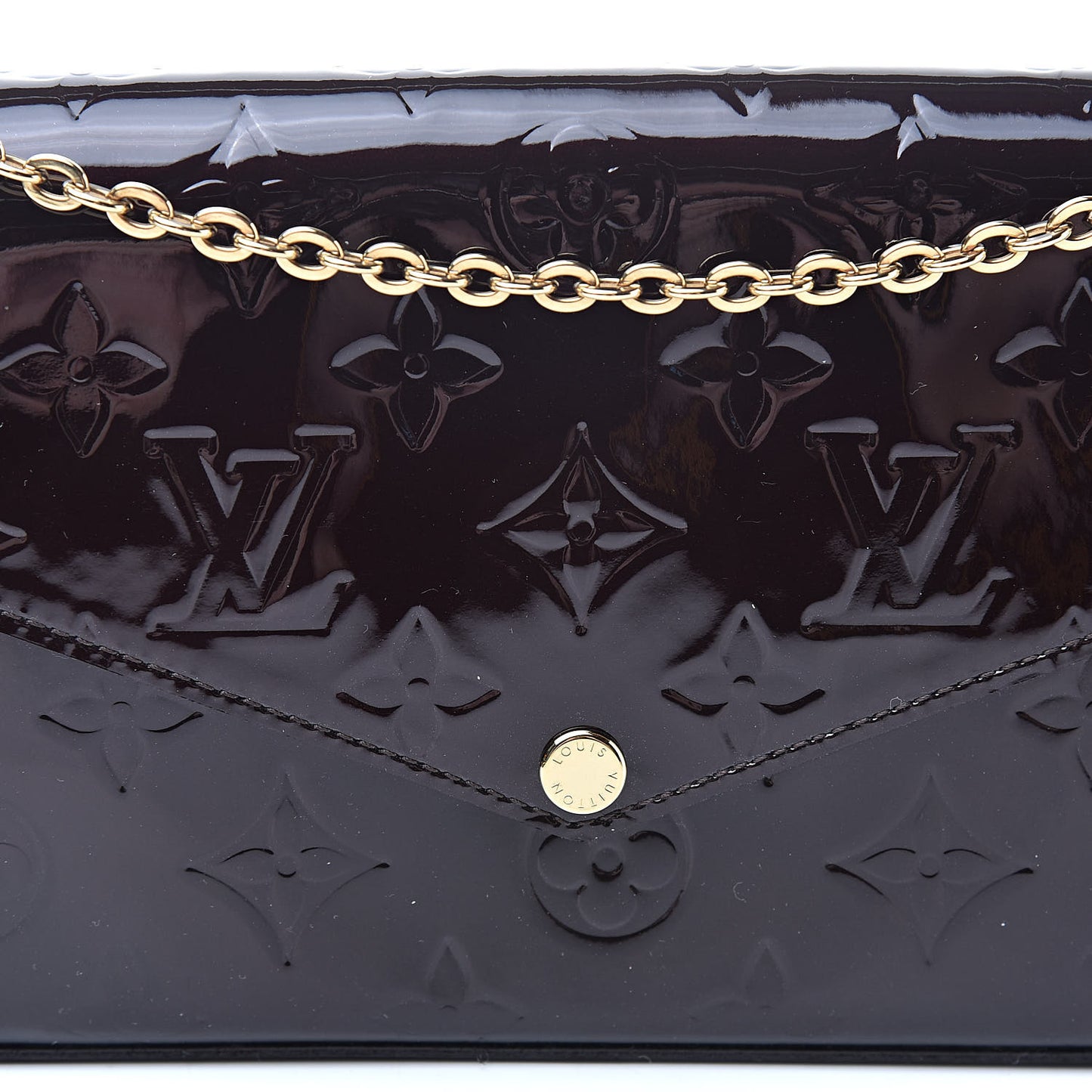 Vernis Pochette Felicie Chain Wallet Amarante