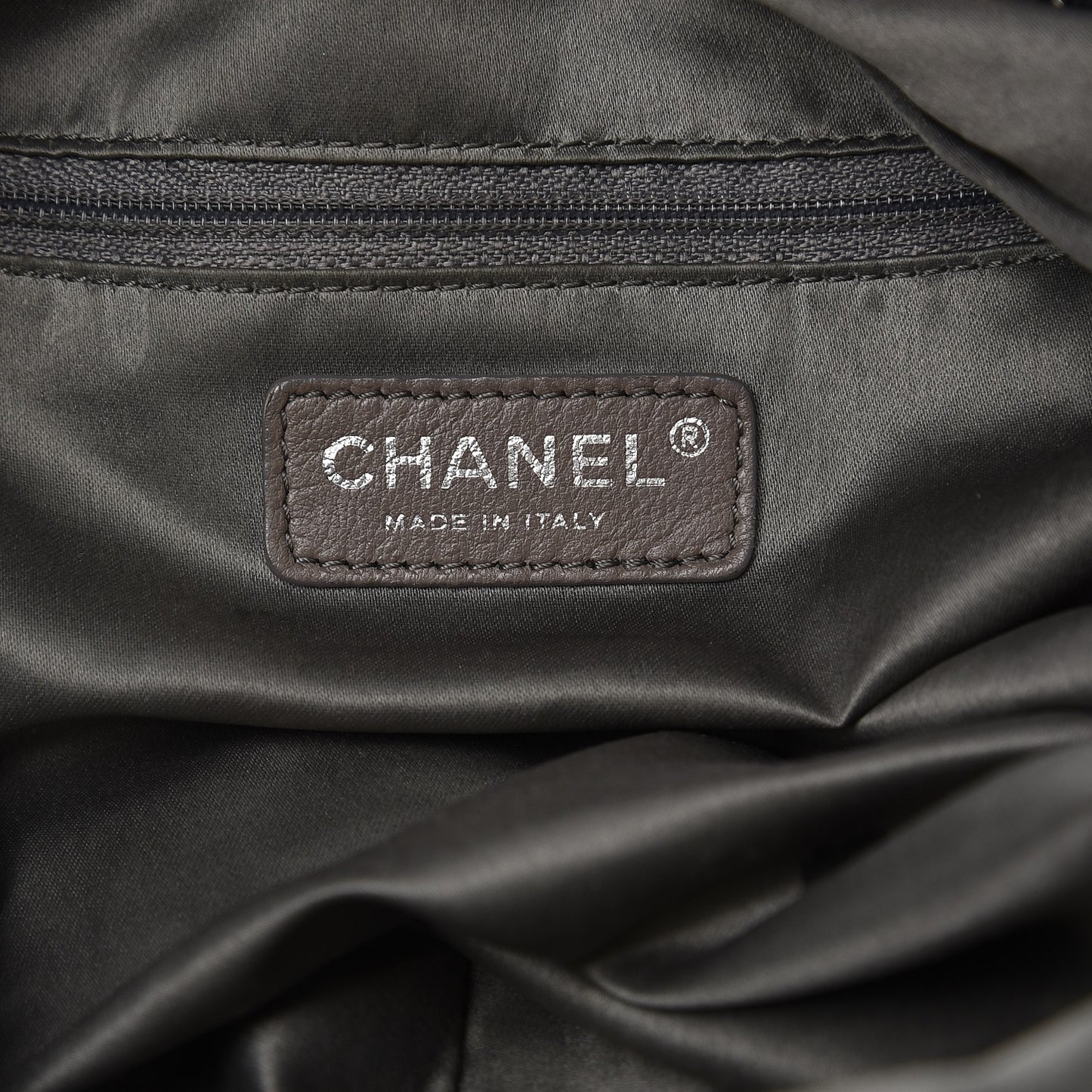 Lambskin Large Rock and Chain Hobo Black