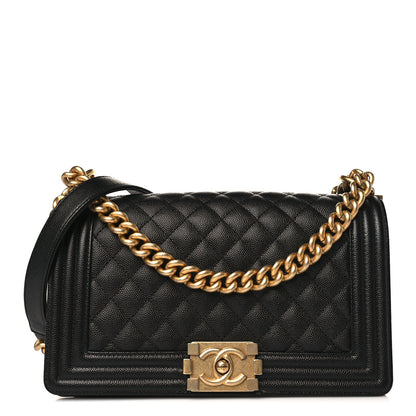 Chanel Caviar Quilted Medium Boy Flap Black 1 of 10