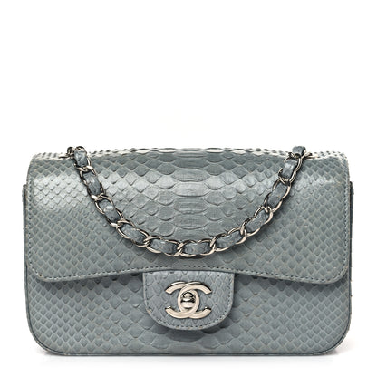 Chanel Snakeskin Mini Rectangular Flap Blue 1 of 9