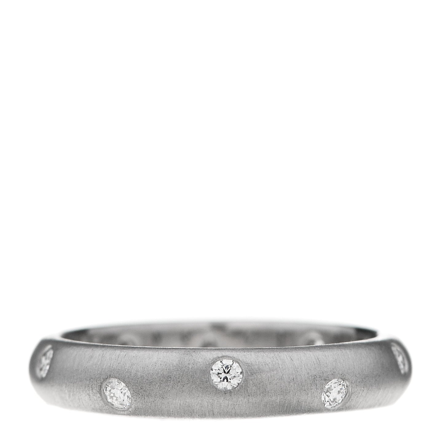 Platinum Diamond 4mm Etoile Band Ring 56 7.75