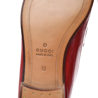 Gucci Eel Mens Brixton Horsebit Loafers 10 Vulcanic Red 6 of 9