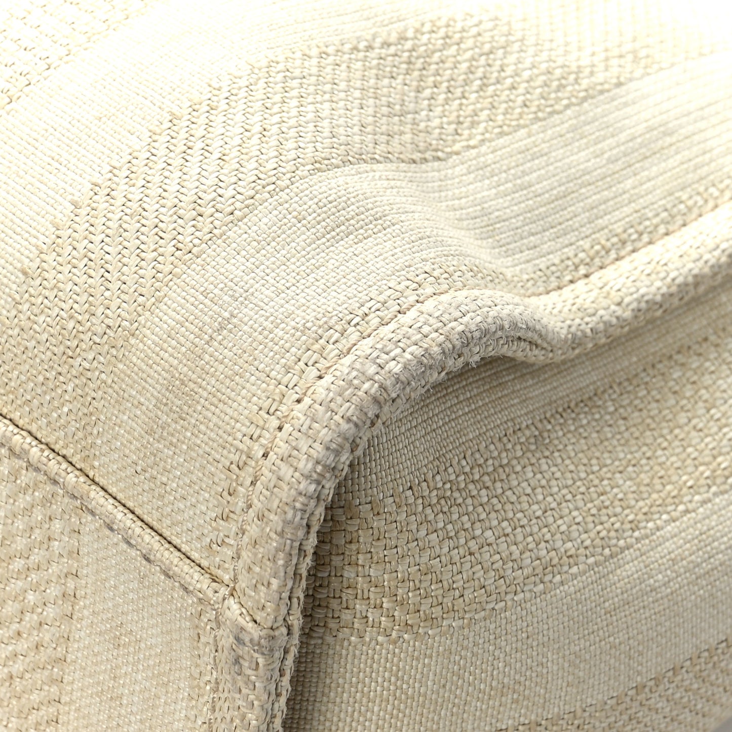 Mixed Fibers Striped Medium Deauville Tote Beige