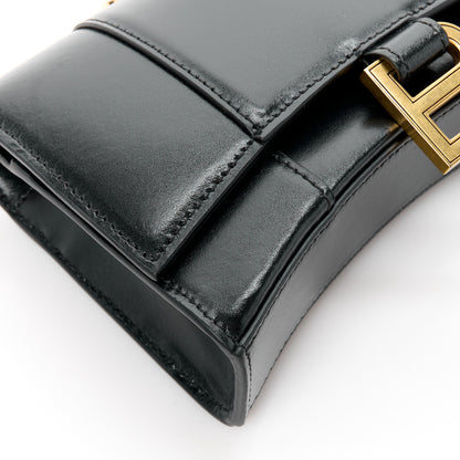 Balenciaga Shiny Box Calfskin Hourglass Chain Bag Black 9 of 10