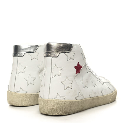 Saint Laurent Calfskin High Top Sneakers 44 White 4 of 10