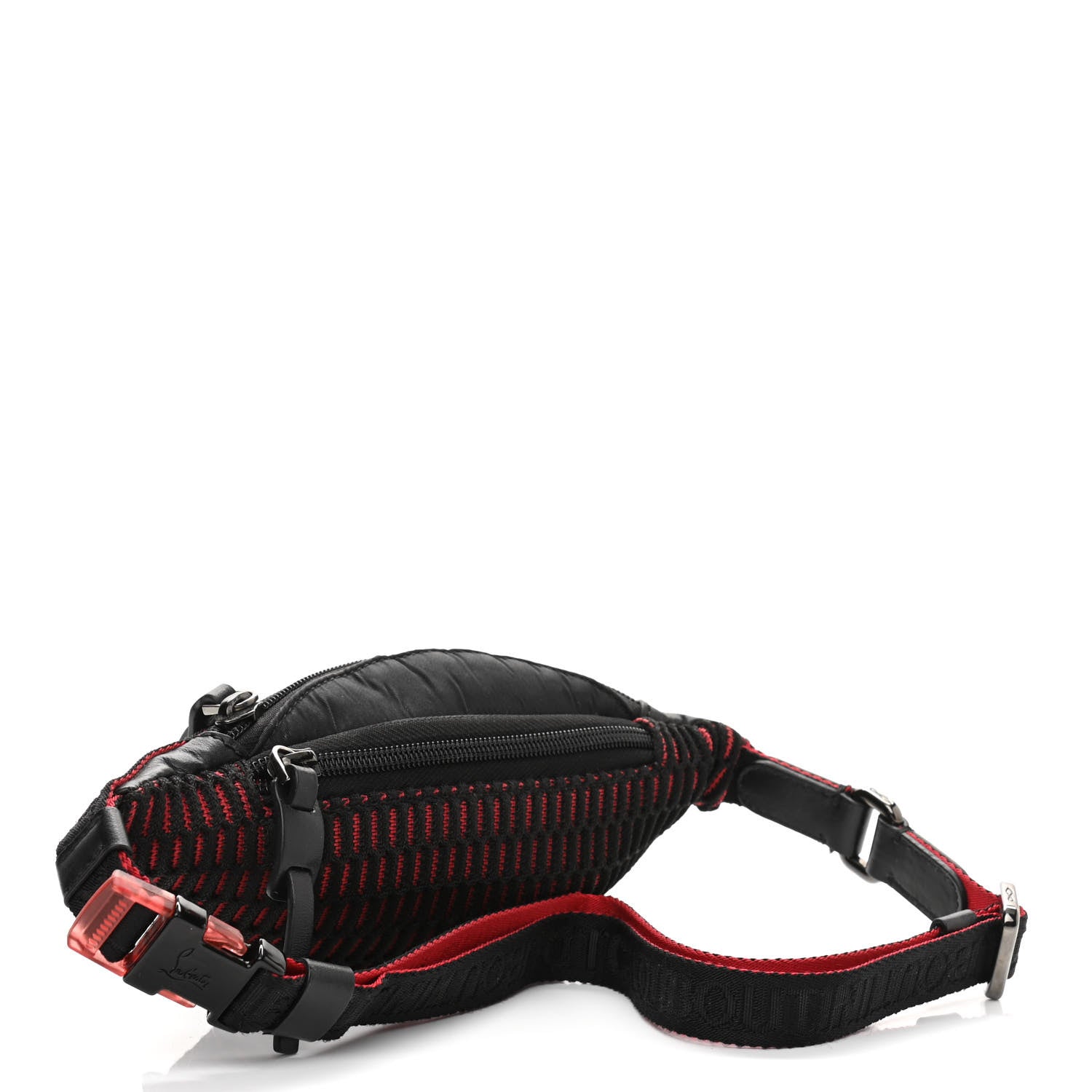 Christian Louboutin Calfskin Spiked Paris NYC Belt Bag Black