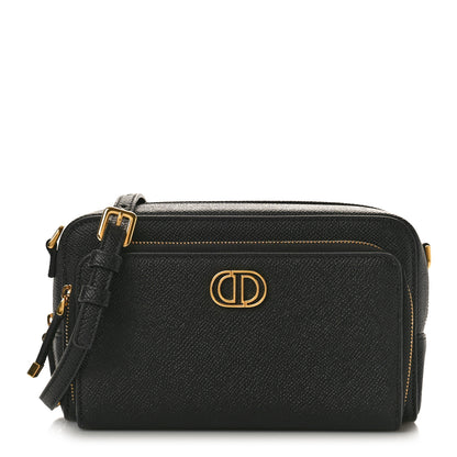 Christian Dior Grained Calfskin Caro Double Pouch Black 1 of 7