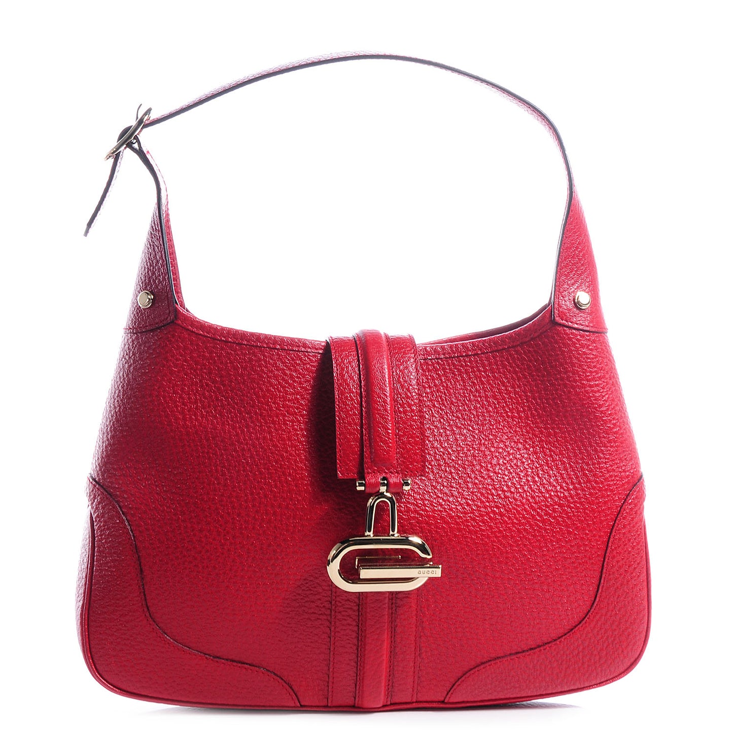 Leather Junco Small Hobo Red