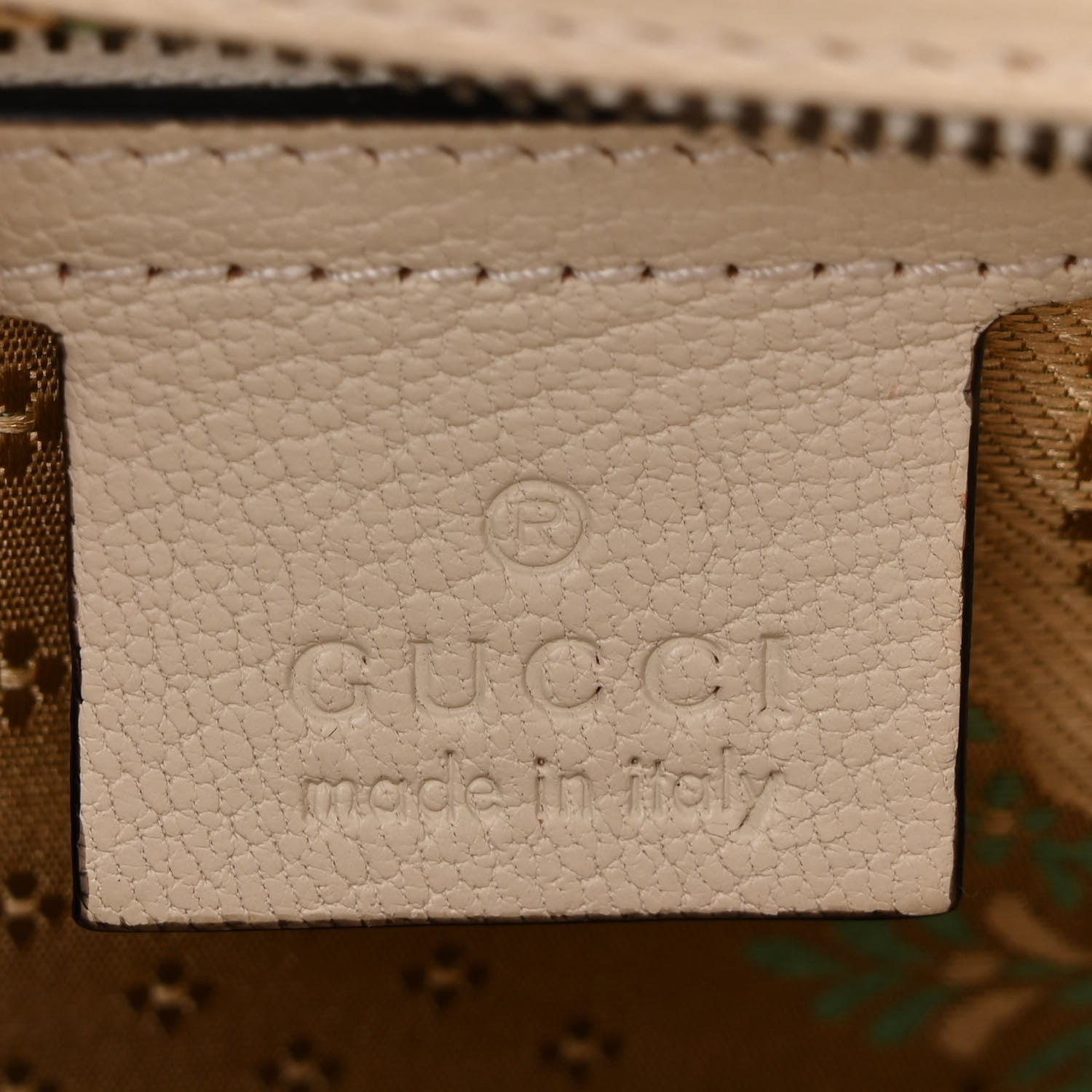 Gucci Calfskin Snakeskin Studded Medium Ottilia Top Handle Bag White 7 of 11