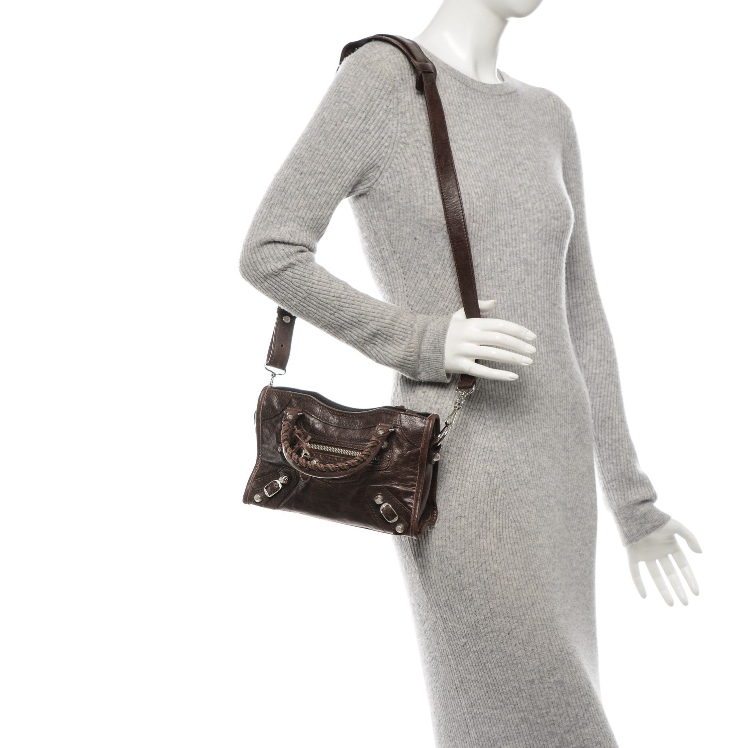 Balenciaga Agneau Giant 12 Silver Hardware Mini City Cigare Fonce 2 of 8