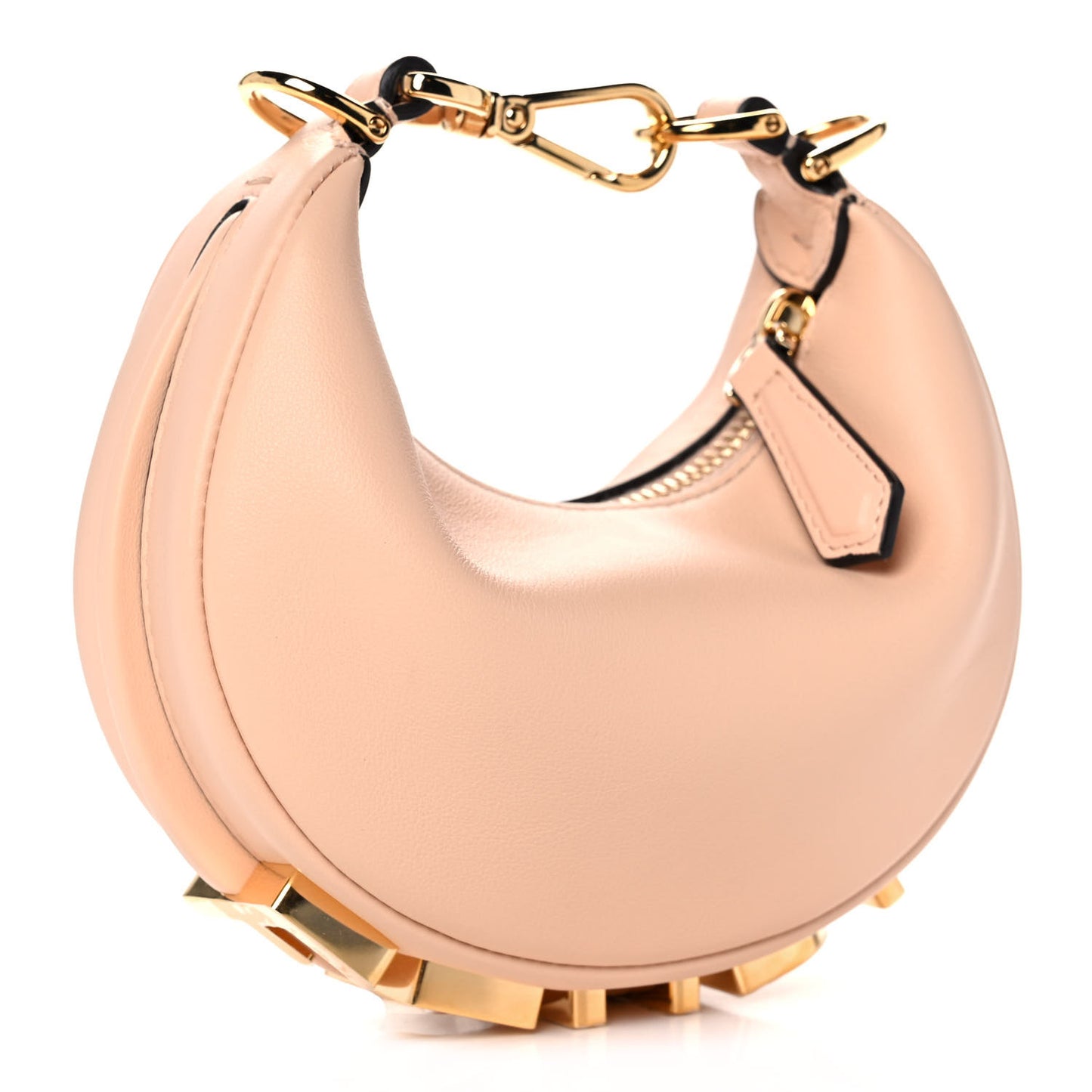 Vitello Grace Matte Nano Fendigraphy Hobo Charm Light Rose