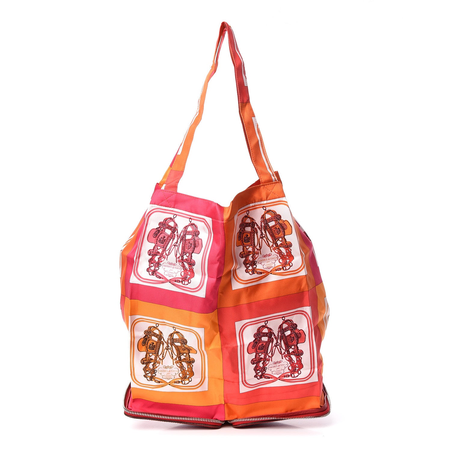 Hermes Buffle Brides de Gala Silky Pop Shopper Tote Rouge Garance 1 of 14