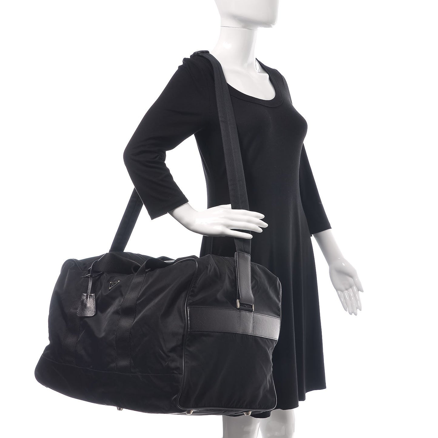Tessuto Nylon Saffiano Weekender Black