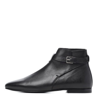 Saint Laurent Calfskin Women's London 20 Jodhpur Cropped Boots 36.5 Black 1 of 17