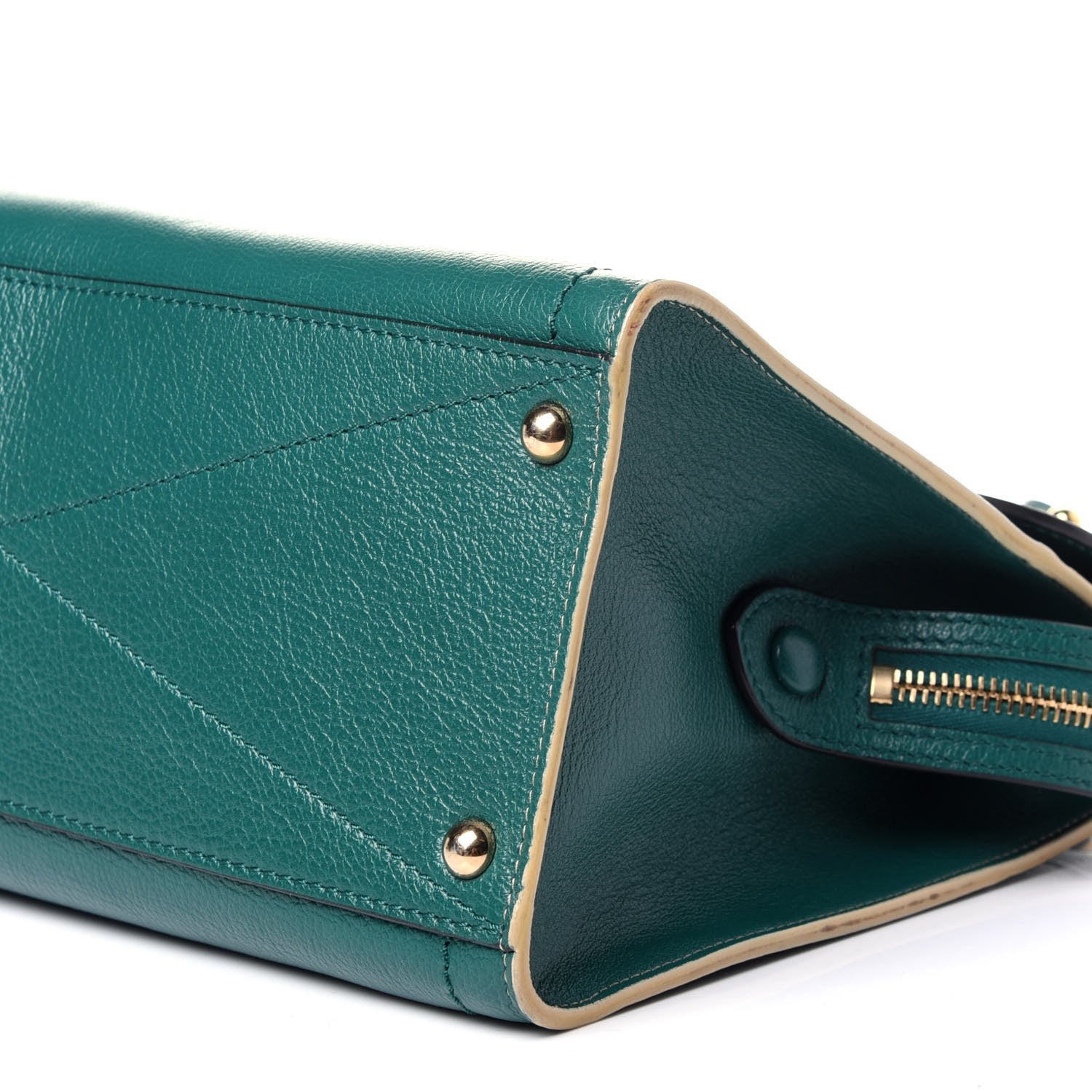 Marc Jacobs Calfskin The Mini 54 Flap Bag Emerald Pale Gold 10 of 13