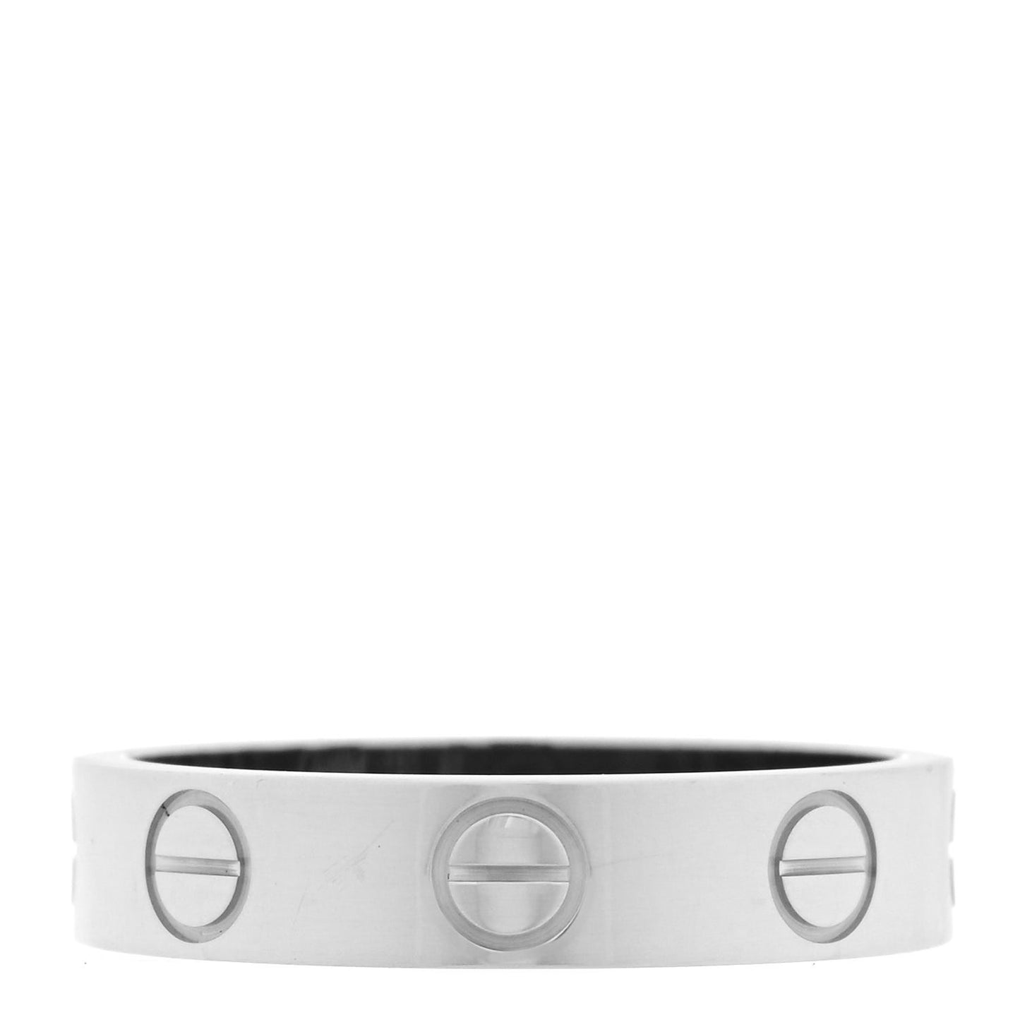 18K White Gold 3.5mm LOVE Wedding Band Ring 46 3.75