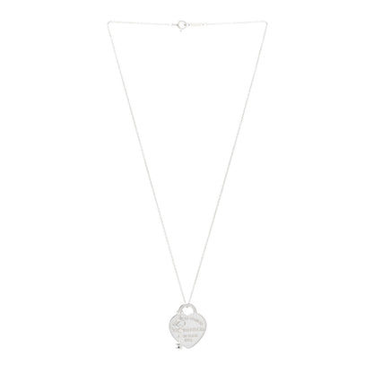 Tiffany Sterling Silver Return to Tiffany Heart Tag Key Pendant Necklace 3 of 4