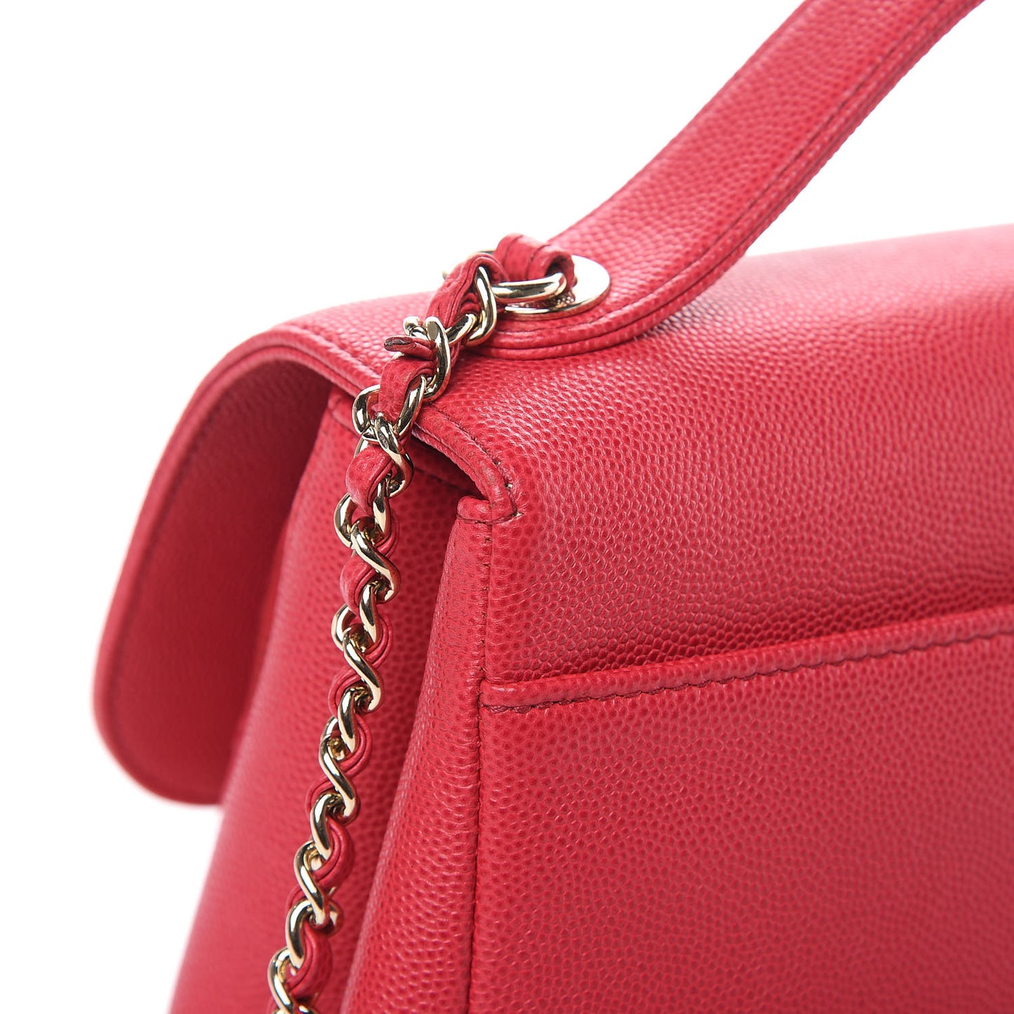 Caviar Quilted Small Business Affinity Flap Red