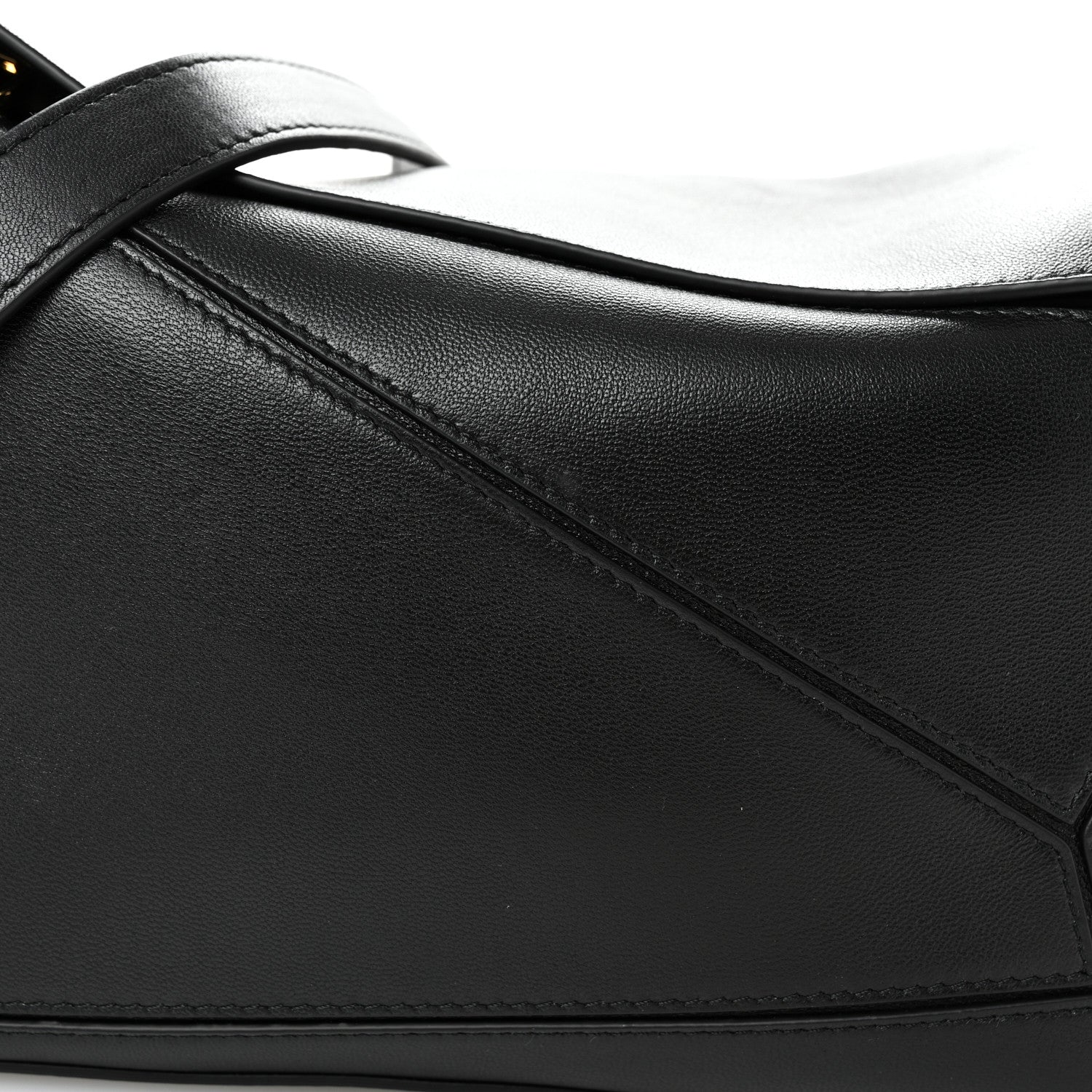 Loewe Nappa Lambskin Small Featherlight Puzzle Bag Black 7 of 10