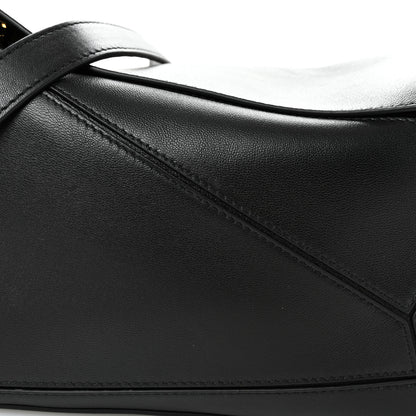 Loewe Nappa Lambskin Small Featherlight Puzzle Bag Black 7 of 10