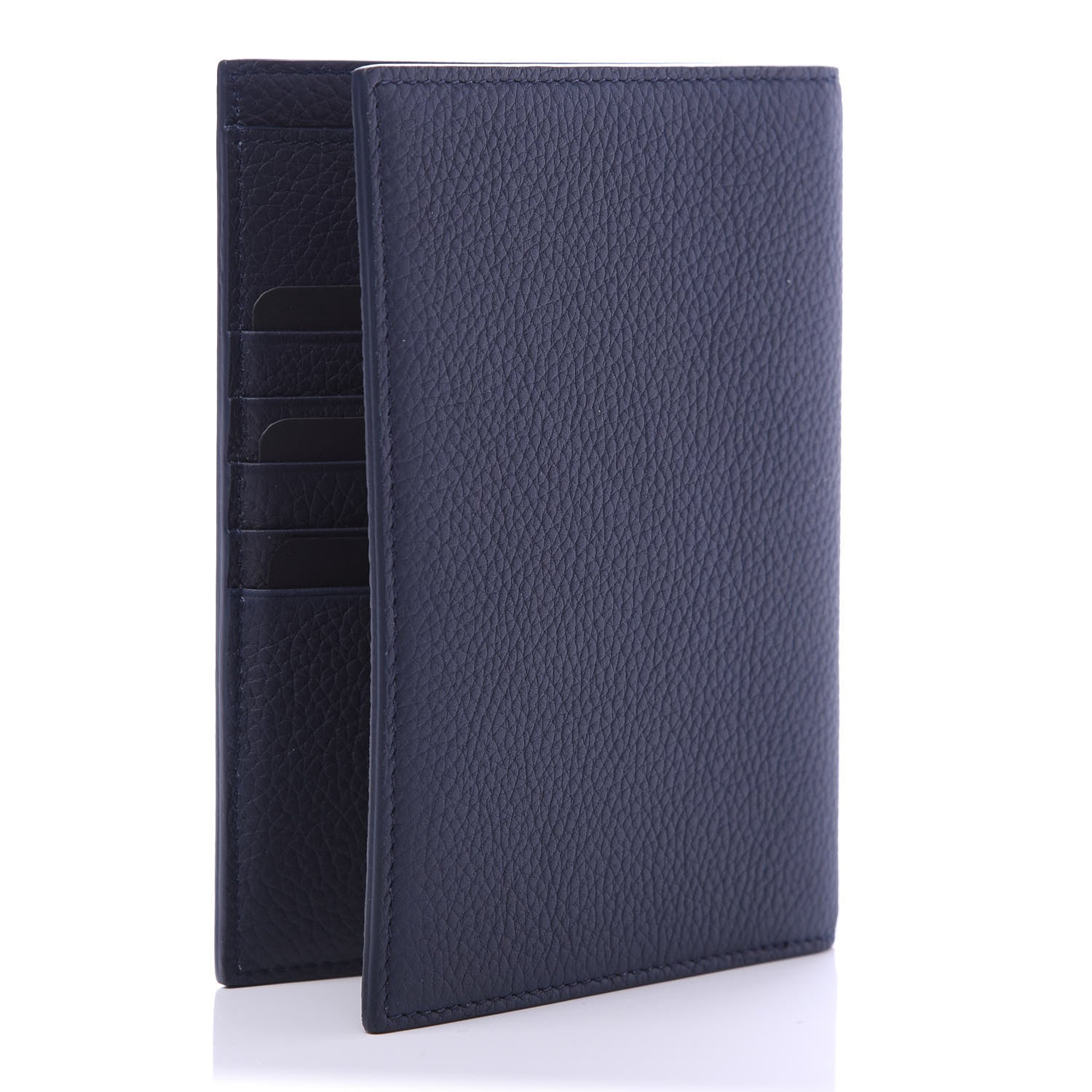 Christian Dior HOMME Grained Calfskin Passport Holder Navy Blue 3 of 9