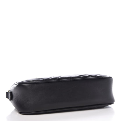 Gucci Calfskin Matelasse Small GG Marmont Chain Shoulder Bag Black 4 of 7