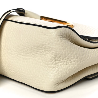 Valentino Garavani Pebbled Calfskin Mini VRing Shoulder Bag Light Ivory 8 of 12